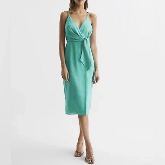 rolla's eve linen dress Seville Linen Wrap Dress With Adjustable Shoulder Straps – Bali Lane main image 0